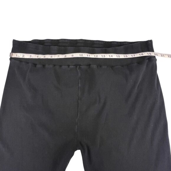 Time And Tru Shorts 4X Black Ribbed Knit Elastic Waist Lounge Casual Bike Shorts - Picture 3 of 9
